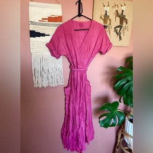 Urban Outfitters Gloria Midi Wrap Dress